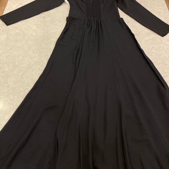 Reformation Ballari Dress in Black Midi Off Shoulder Long Sleeves Size 0 - Picture 14 of 17